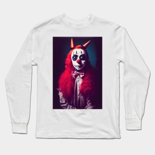 A Creepy, Scary Clown Long Sleeve T-Shirt